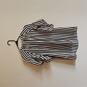 Loft Striped Top w Tie Detail XS